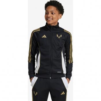 Chaqueta de fútbol adidas Messi infantil negra, talla 159-164 cm