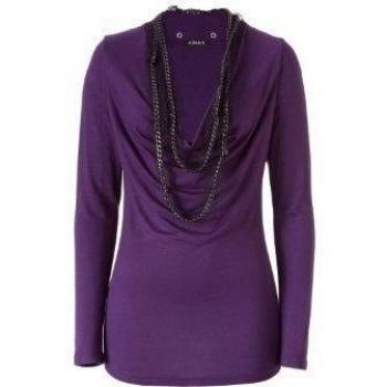 APART - Camiseta de manga larga para mujer, talla 40, color Morado