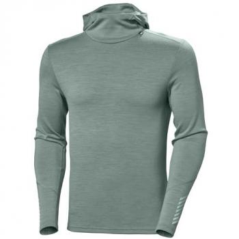 Helly Hansen Men's Lifa Merino Midweight Long Sleeve Thermal Shirt Green (L)