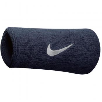 Nike - Muñequeras anchas dark blue - white Talla:talla única