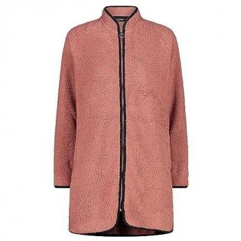 CMP Women's Regular Fit Transitional Coat and Under Jacket Set - Pink and Brown, Size 42