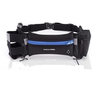 P.KU.VDSL® - Riñonera para jogging, Cinturón de hidratación para running, Blosa de deporte Bolso de Cintura Poliéster Deporte Correr Ciclismo Para Movil Dinero