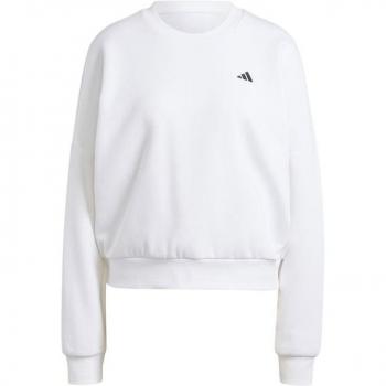 Sudadera Adidas Essentials Small Logo Feel Cozy para mujer en color blanco y negro