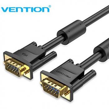 Cable SVGA Vention DAEBS VGA Macho a VGA Macho 25m Negro con Núcleos de Ferrita y Chapado en Oro