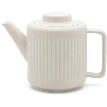 Tetera de porcelana blanca Bredemeijer Skagen 1,2 litros con filtro de acero inoxidable, apta para lavavajillas