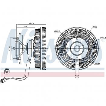 Embrague Ventilador de Radiador NISSENS 86143
