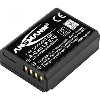Ansmann 1400-0018 - A-Can LP E10 Li-Ion, batería 7,4V/1000mAh para cámara digital de fotos Canon