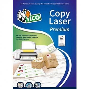 Etiquetas Adhesivas Premium Tico A4 con Angulos Redondeados - 97x42,3 mm - 100 Hojas - Adhesivo Permanente
