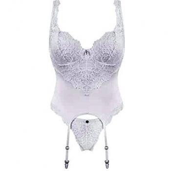 OBSESSIVE - AMOR BLANCO CORSET Y TANGA S/M