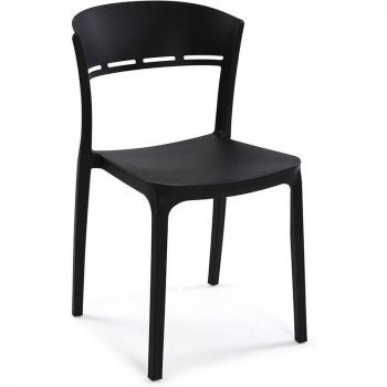 Silla Versa con respaldo negra