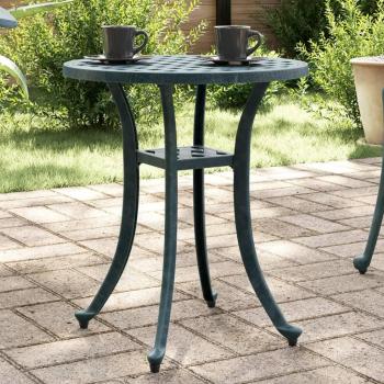 Mesa de jardín verde Ø 48x53 cm en aluminio fundido a presión