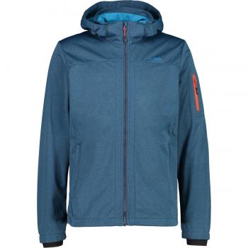 Men's Softshell Zip Hood Jacket - Deep Lake Melange