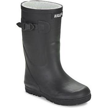 Botas de nieve Aigle WOODY-POP FUR 2 para niños con forro de piel sintética, color azul