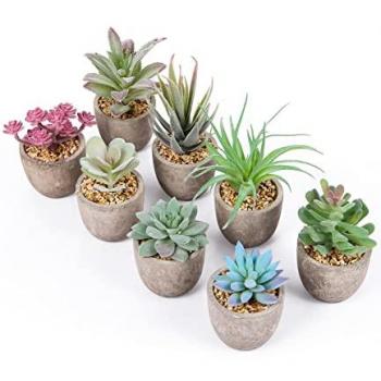 Plantas Artificiales,Plantas Suculentas Artificiales 8pcs Planta Artificial Decorativa Plantas Pequeñas Decorativas Plantas Artificiales pequeñas Plantas Decorativas Artificiales