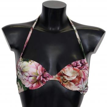 Dolce & Gabbana Multicolor Floral Swimsuit Beachwear Bikini Tops - IT1 | XS