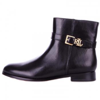 Lauren Ralph Lauren Women's Black Brooke Flat Ankle Booties