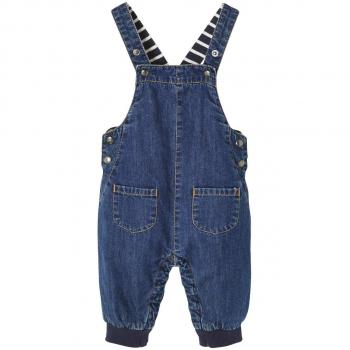 VERTBAUDET Peto vaquero bebé recién nacido volumen envolvente Azul oscuro liso 3M-60CM