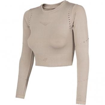 Sudadera 4F Longsleeve Mujer Beige