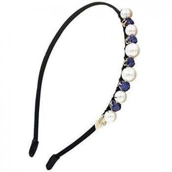 Vococal - Horquillas Decorativas Diadema Tocado de Pelo con Zircon y Perlas Artificiales / Accesorios de Cabello para Mujer Dama Chica Fiesta Boda,Azul