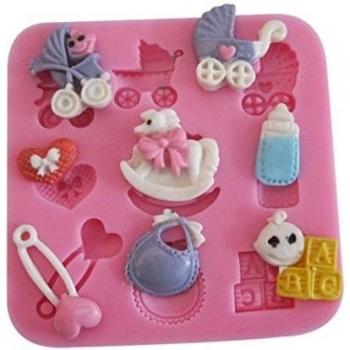 LYNCH cochecitos de bebé,caballo mecedora Infantiles Forma Pastel de Herramientas para Accesorios De Cocina,Rosa