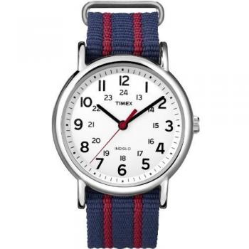 Timex Urban Weekender White Navy Red NATO Strap Watch