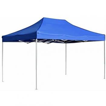 Carpa Plegable Profesional de Aluminio Azul 4,5x3 m