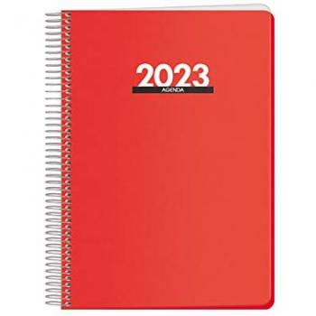 Agenda Anual 2024 Dohe Metrópoli Roja 15x21 cm Día por Página