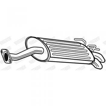 Silenciador Walker 22994 - Silenciador trasero, compatible con varios vehículos, fabricado en acero inoxidable para mayor durabilidad, diseñado para reducir el ruido del escape y mejorar el rendimiento del motor
