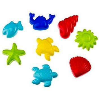 Juego de Moldes de Playa 8 Piezas - Mejillones y Formas Marinas Ecoiffier