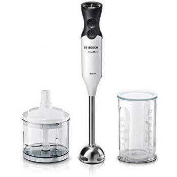 Bosch - Batidora de mano Picadora universal, vaso mezclador. 800 W blanco / gris antracita