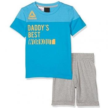 Conjunto Deportivo Infantil Reebok B Es Inf Sj Ss, Turquesa, 12 meses