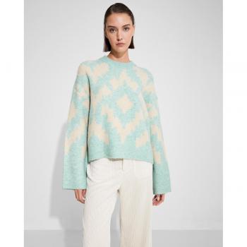 Naëlle - Jersey de mujer tie dye con manga acampanada y cuello perkins