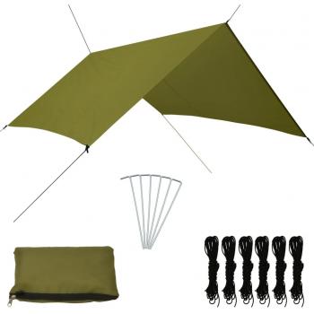 Lona de exterior 3x2,85 m color verde impermeable para jardín y patio