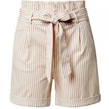 Vero Moda VMEVA HR Paperbag COT PS - Pantalones cortos Rosa XS