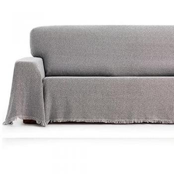 Foulard Multiusos Gris 180x260cm - Colcha para Sofá y Cama Tacto Extrasuave