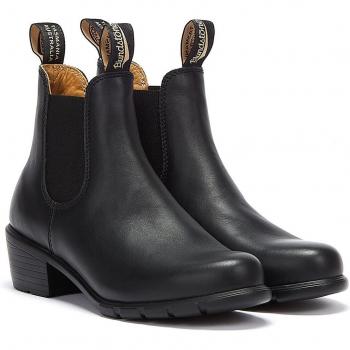 Botas de mujer Blundstone Chelsea con tacón, cuero negro, resistentes al agua, talla 37 EU