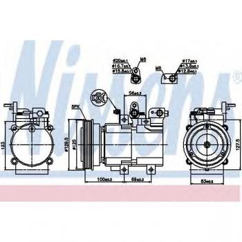 Compresor de aire acondicionado NISSENS 89276