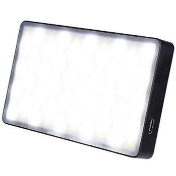 Rollei Lumen Pocket RGB LED Photo Light I 12W LED Video Light en Formato Smartphone I CRI 95+, 3000K-6500K, Carcasa de Aluminio, Incl. Adaptador de Zapata Caliente