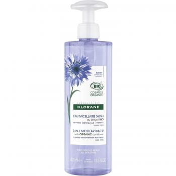 Klorane Agua Micelar Desmaquillante con Aciano Bio 3 en 1 400ml