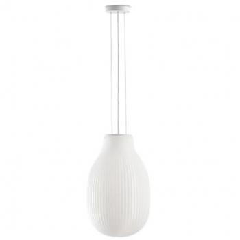 Lámpara de techo colgante Globo Isabelle 31 cm blanca mate E27 IP20
