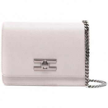 Elisabetta Franchi Grey Shoulder Bag with Chain Strap, Female, ONE SIZE