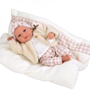 Muñeca Arias Elegance Aria Rosa a Cuadros con Cojín 40 cm