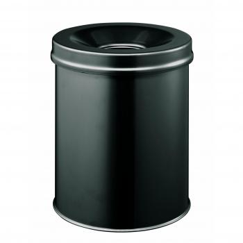 Durable 330501 - Cesto de Basura, Caja Fuerte Redonda de 15 Litros, Negro