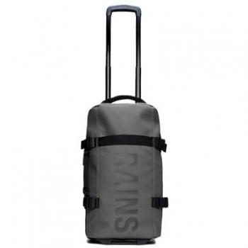 Rains Texel Grey Cabin Bag - Unisex Travel Suitcase with Wheels, One Size