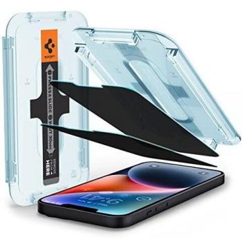 Protector de Pantalla de Vidrio Templado Spigen Glas.tR Ez Fit Privacy para iPhone 13 Pro Max - 9H - Paquete de 2 Unidades