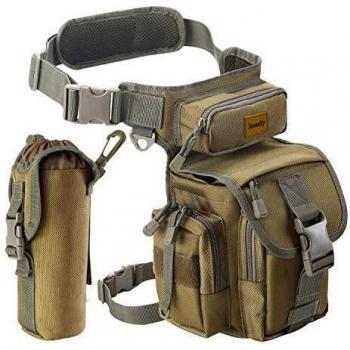 Jueachy Bolsa de Pierna Táctical Militar Impermeable Multifuncional, Bolso de Cintura al Aire Libre para Hombre Mujere, Riñoneras de Marcha para Correr Pesca Motociclismo Senderismo Camping Caza