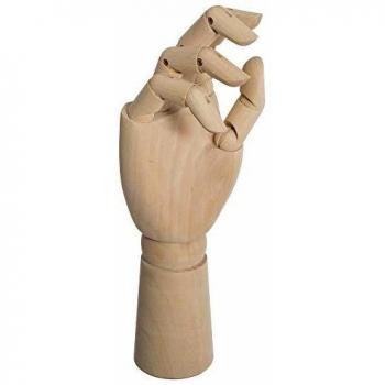 Mano decorativa de madera beige 9x30 cm - Atmosphera creador de interiores