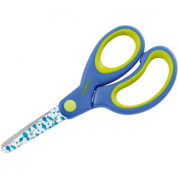 Tijeras Infantiles Dahle 54661 - 13cm - Puntas Redondeadas - Acero Inoxidable - Mangos Ergonómicos Recubiertos de Goma - Color Azul/Verde