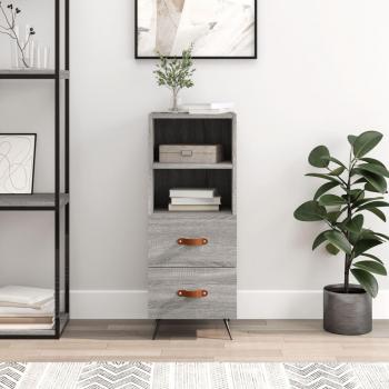 Aparador de madera contrachapada y madera de ingeniería gris Sonoma 34,5x34x90 cm, mueble de almacenaje de salón, buffet para salón, armario auxiliar y armario de almacenamiento