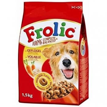 Frolic Dry Dog Food 100 Percent Complete and Balanced Beef, 1.5 kg